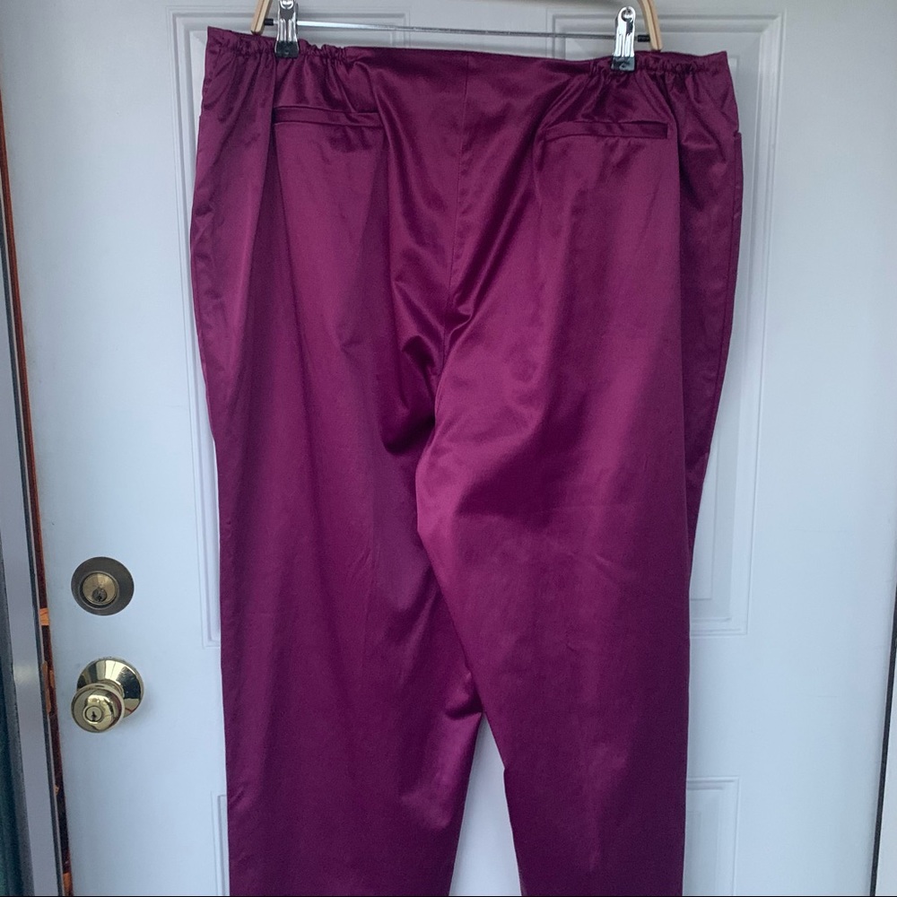 •LOULOU DE LA FALAISE• Flat Front Satin Dress Pants - Size 22W - Picture 4 of 5